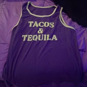 Tacos and tequila tank top